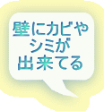 壁にカビや シミが 出来てる 